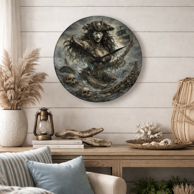Grande Horloge Ronde Blackwater Siren – Fortune Favors the Ruthless (Créateur téléchargé)