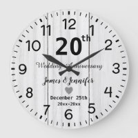 Blanc Bois Rustique 20e Anniversaire de Mariage Pe
