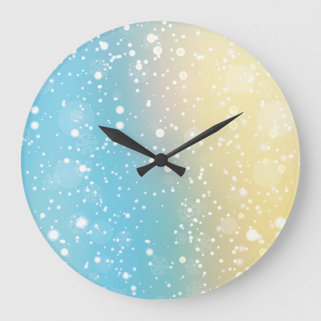 Grande Horloge Ronde Blanche-Neige moderne (Recto)