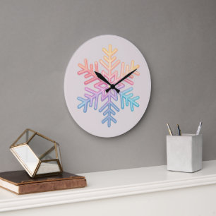 Grande Horloge Ronde Blanche-Neige simple