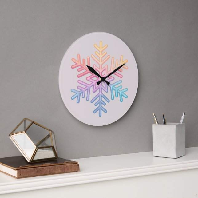 Grande Horloge Ronde Blanche-Neige simple (Bureau)