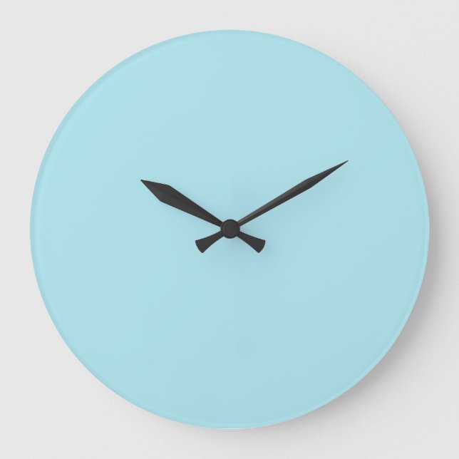 Grande Horloge Ronde Bleu Bleu Bleu (couleur solide) (Recto)