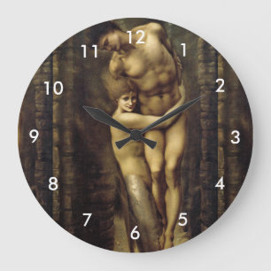 Grande Horloge Ronde Bleu ciel