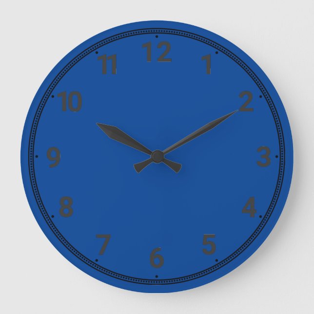 Grande Horloge Ronde Bleu profond (Recto)