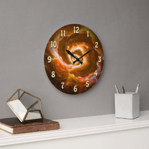 Grande Horloge Ronde Blob Alien en effervescence avec effet lumineux