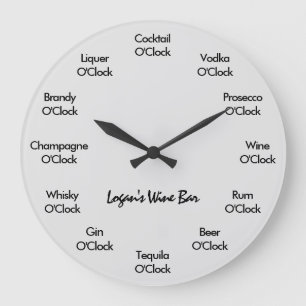 Grande Horloge Ronde Bloc du bar Funny Novelty