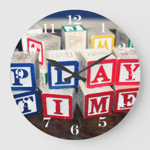 Grande Horloge Ronde Blocs de Jouet en bois enfants