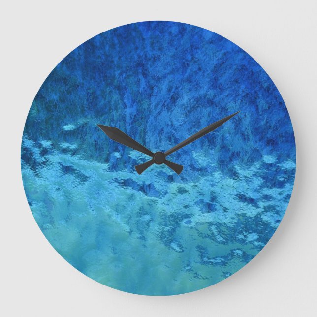 Grande Horloge Ronde blue and aquglass abstract (Recto)