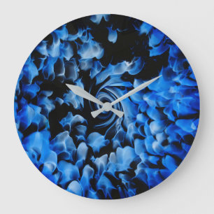 Grande Horloge Ronde blue and black abstract