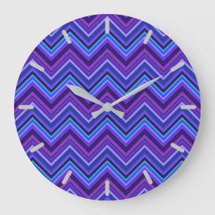 Grande Horloge Ronde Blue and purple zigzag