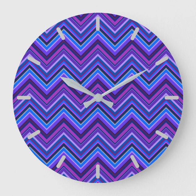 Grande Horloge Ronde Blue and purple zigzag (Recto)