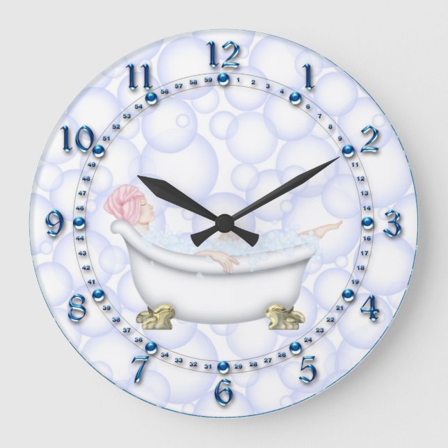 Grande Horloge Ronde Blue Bathroom (Recto)