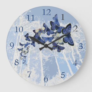 Grande Horloge Ronde Blue Butterfly kaleidoscope flight