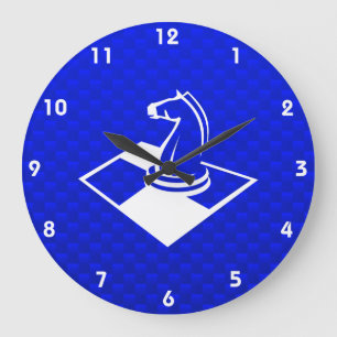 Grande Horloge Ronde Blue chess