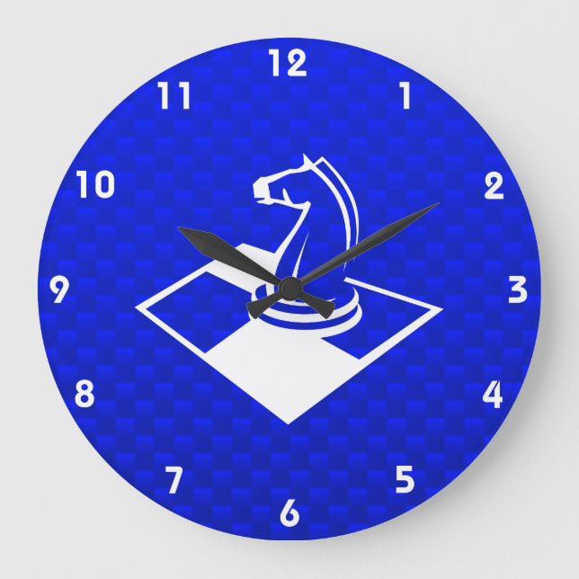 Grande Horloge Ronde Blue chess (Recto)