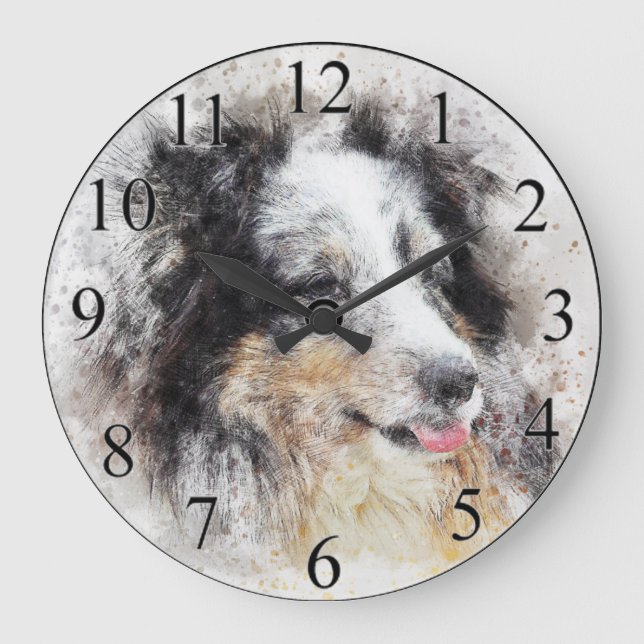 Grande Horloge Ronde Blue Collie (Recto)