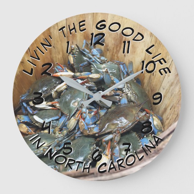 Grande Horloge Ronde Blue Crab Season in North Carolina (Recto)