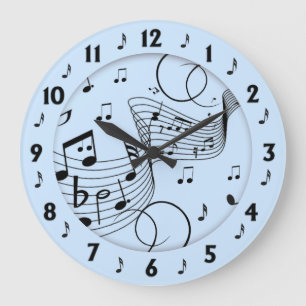Grande Horloge Ronde Blue de Trendy Music
