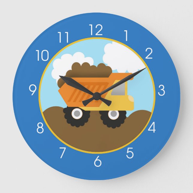 Grande Horloge Ronde Blue Dump Truck (Recto)