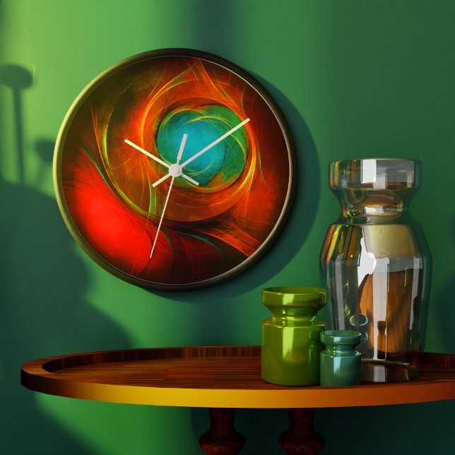 Grande Horloge Ronde Blue Eye Moderne Abstrait Art Cool Motif #16 (Blue Eye Modern Abstract Fine Art Cool Pattern #16 Clock)