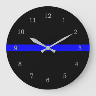 Grande Horloge Ronde Blue Line mince
