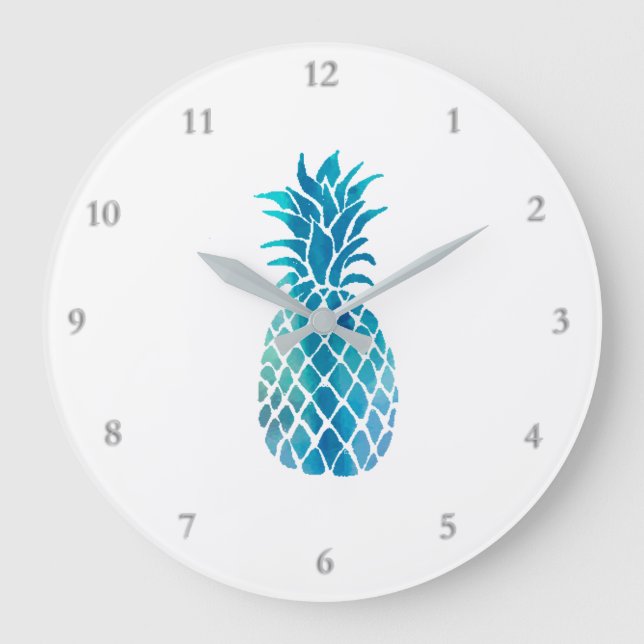 Grande Horloge Ronde blue pineappdesign (Recto)