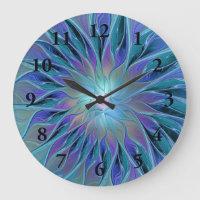 Blue Purple Flower Dream Abstrait Fractal Art