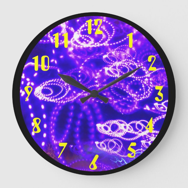 Grande Horloge Ronde Blue Purple Lights in Motion (Recto)