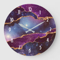 Blue & Purple Space & Stars Agate moderne