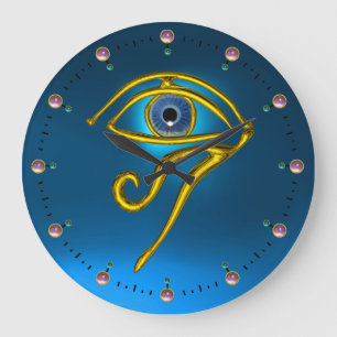 Grande Horloge Ronde BLUE TALISMAN Horus Eye, Turquoise
