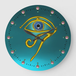 Grande Horloge Ronde BLUE TALISMAN, Turquoise Turquoise