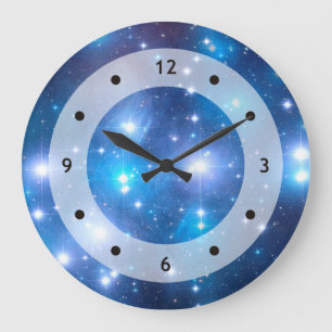 Grande Horloge Ronde Blue Universe Stars + vos idées