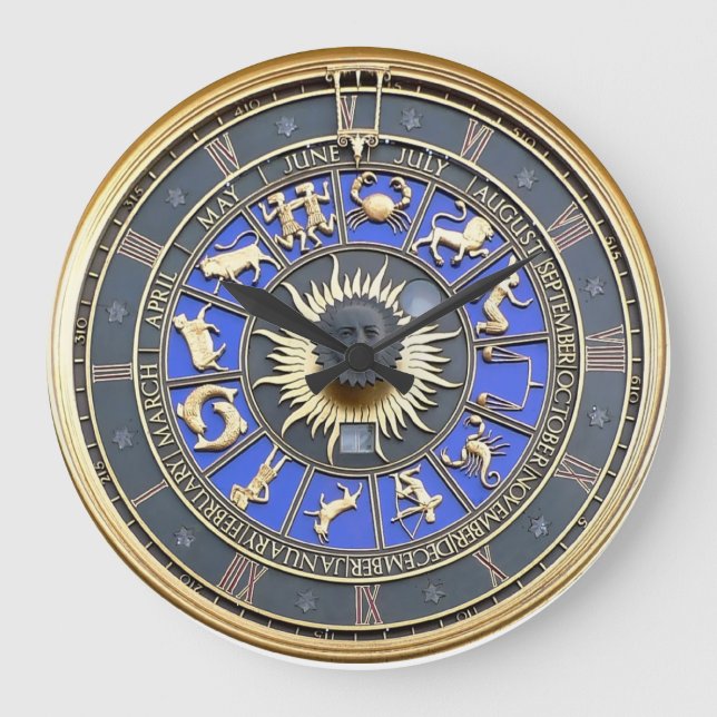 Grande Horloge Ronde Blue Zodiac Wheel (Recto)