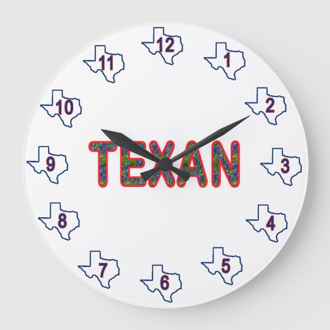 Grande Horloge Ronde Bluebonnet Texan (Recto)