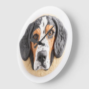 Grande Horloge Ronde Bluetick Coonhound Dog 3D inspiré