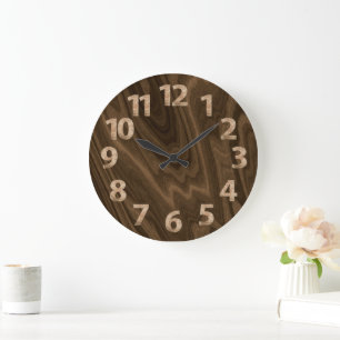 Grande Horloge Ronde "Bois"