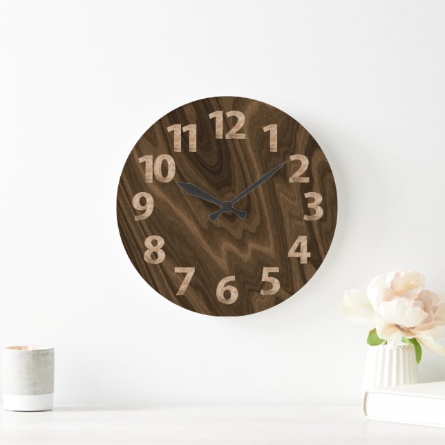 Grande Horloge Ronde "Bois" (Maison)