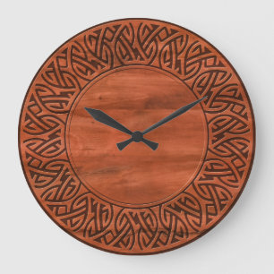 Grande Horloge Ronde Bois celtique