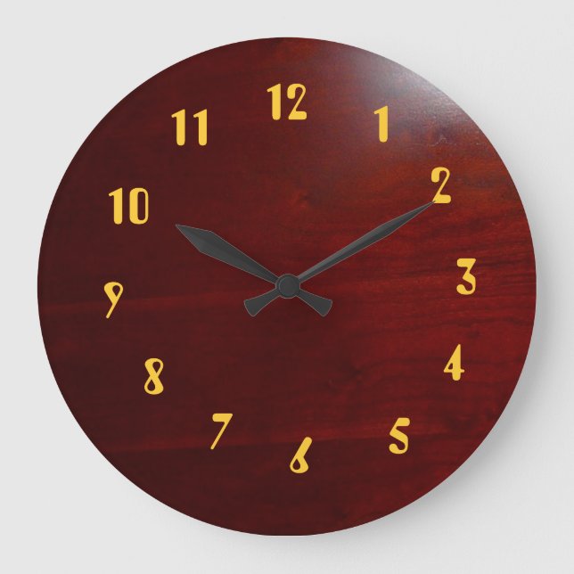 Grande Horloge Ronde Bois de cerise (Recto)