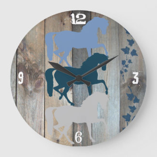 Grande Horloge Ronde Bois de Horse