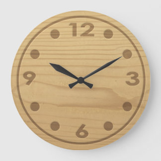 Grande Horloge Ronde Bois embouti