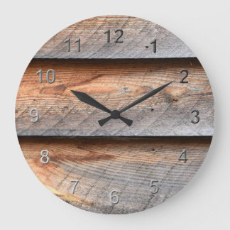 Grande Horloge Ronde Bois vieilli