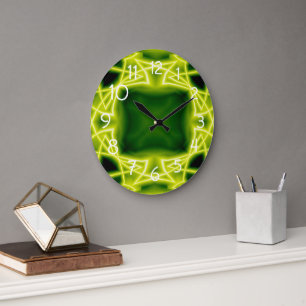 Grande Horloge Ronde Boîtes vertes