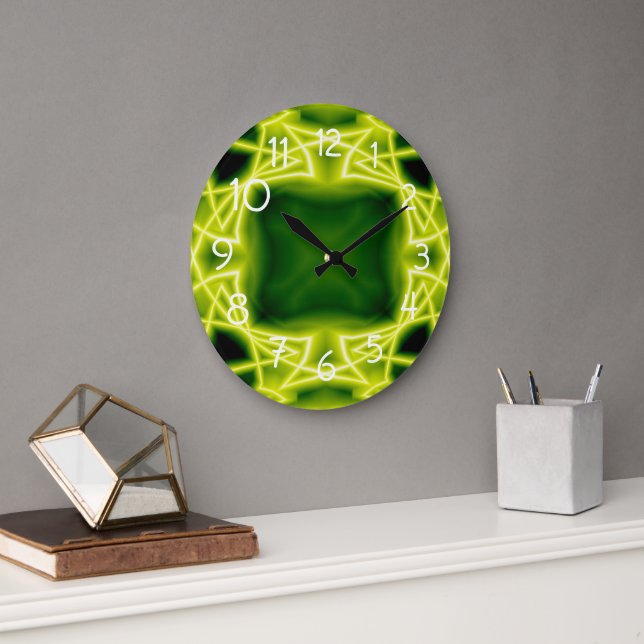 Grande Horloge Ronde Boîtes vertes (Bureau)