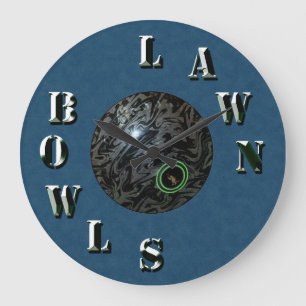 Grande Horloge Ronde Bolw de pelouse dimensionnels en denim bleu, Horlo