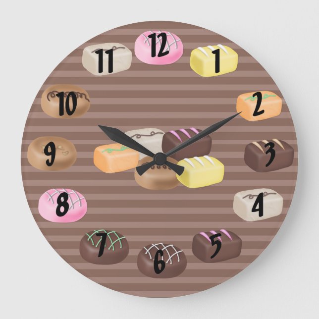 Grande Horloge Ronde Bonbons au chocolat (Recto)