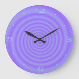 Grande Horloge Ronde Bonbons pourpres >Horloges à motifs pourpres