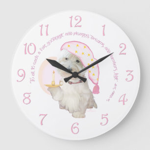 Grande Horloge Ronde Bonne nuit Rose