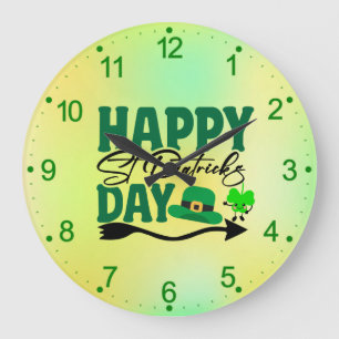 Grande Horloge Ronde Bonne Saint Patrick's Day-66592