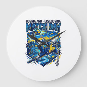 Grande Horloge Ronde Bosnie-Herzégovine Match Day Skeleton Striker
